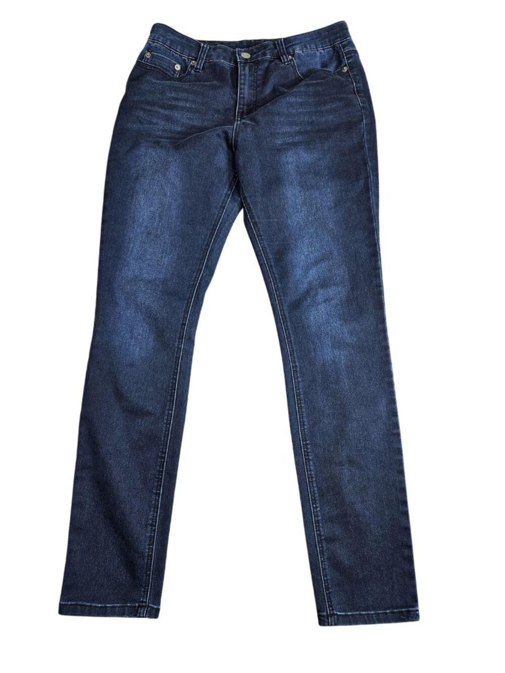 Kenneth Cole Reaction Skinny Jeans Womens 6 Blue Dark Wash Mid Rise Stretch‎